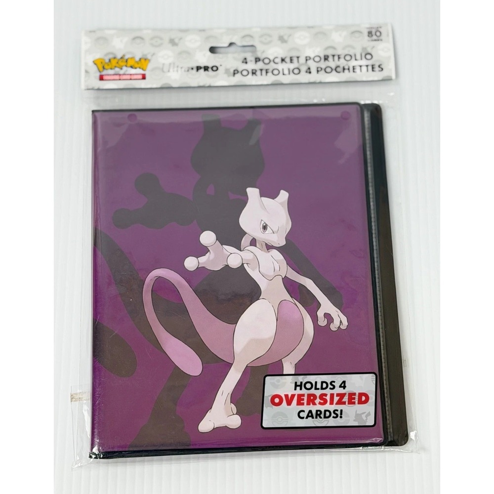 Ultra PRO Pokemon Mewtwo 4 Pocket Portfolio Binder 80 Cards 15397 New